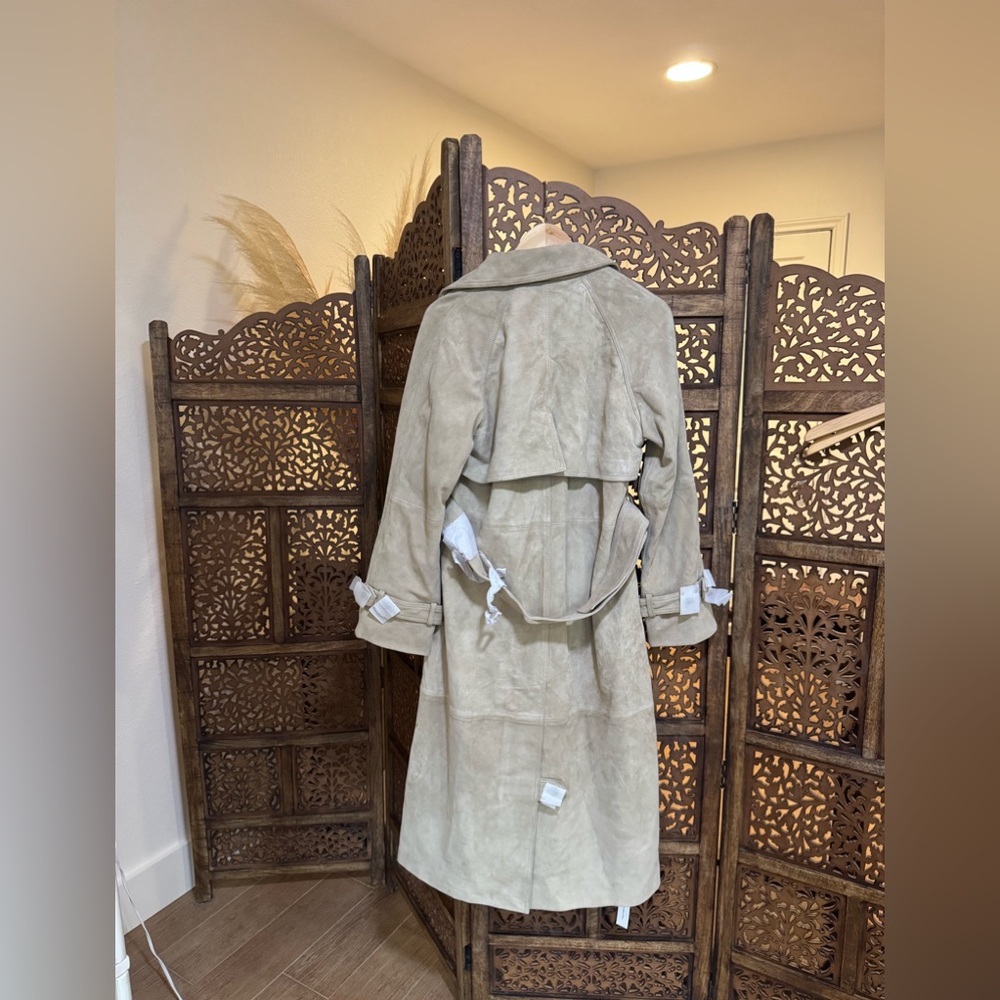 NEW NWT Reformation veda ashland trench coat biscotti - Picture 4 of 6